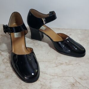 9 & Co. Elegant Black Patent Leather Women's Mary Jane Heels Size 10